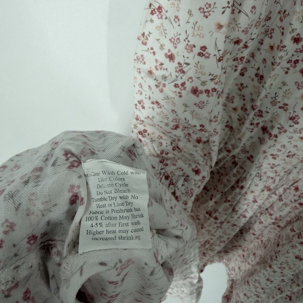 Petite Plume Chloe Nightgown Size Small Floral Print Sleep Dress Cottagecore - Picture 11 of 11